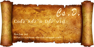Csókás Dávid névjegykártya