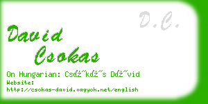 david csokas business card